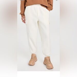 Varley samson relaxed fleece pant egret extra small